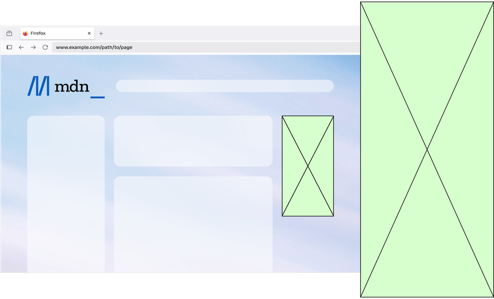 Stylized MDN Web Docs site.