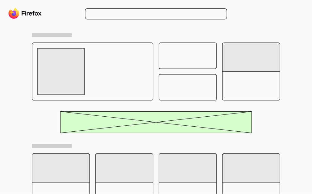 Leader-board sponsored tile in Firefox New Tab page.