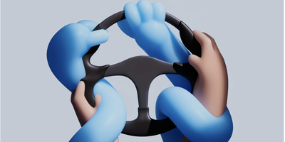 An image of someone driving a wheel