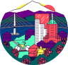 Illustration representing the city of Portland