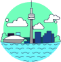 Illustration representing the city of Toronto