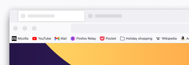 Figurë e Firefox-it që shfaq një koleksion faqerojtësish në një panel, në krye të dritares së shfletuesit.