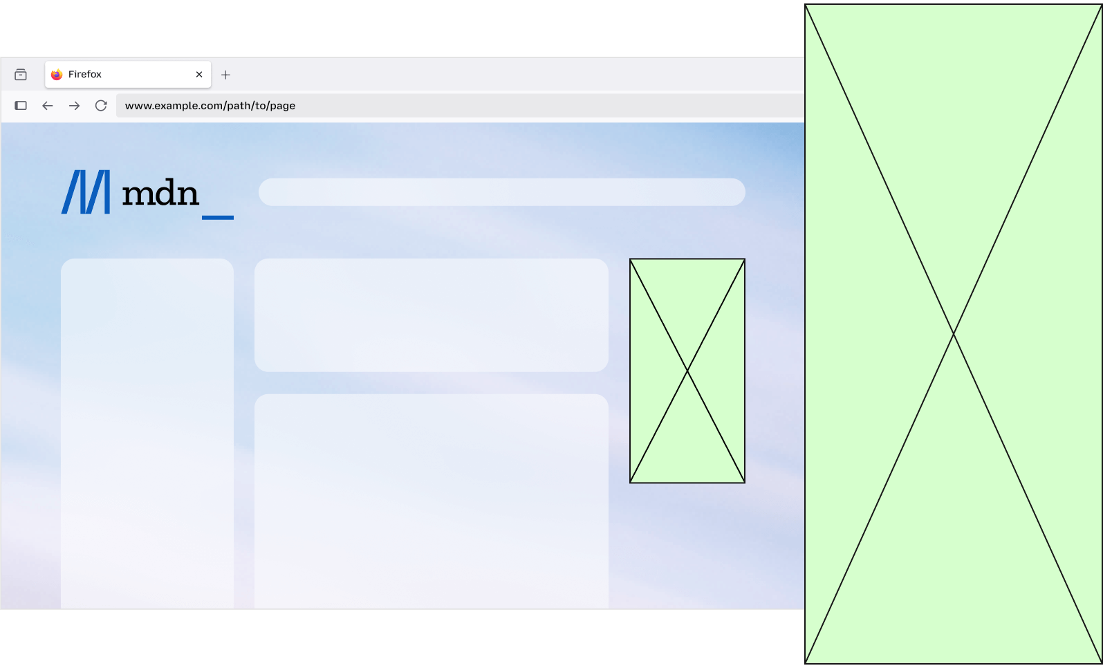 Stylized MDN Web Docs site.