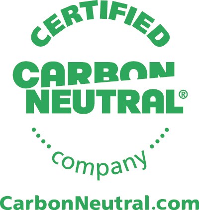 Logo for Certified Carbon Neutral Company with a website link for carbonneutral.com